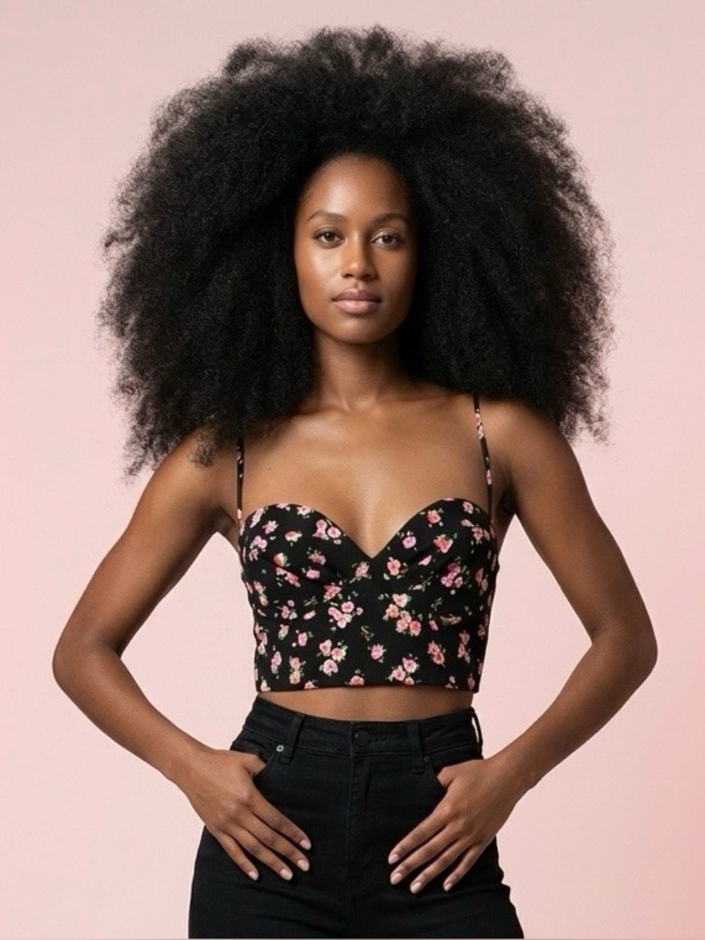 ZARA Bustier Floral Top Size Medium NWT